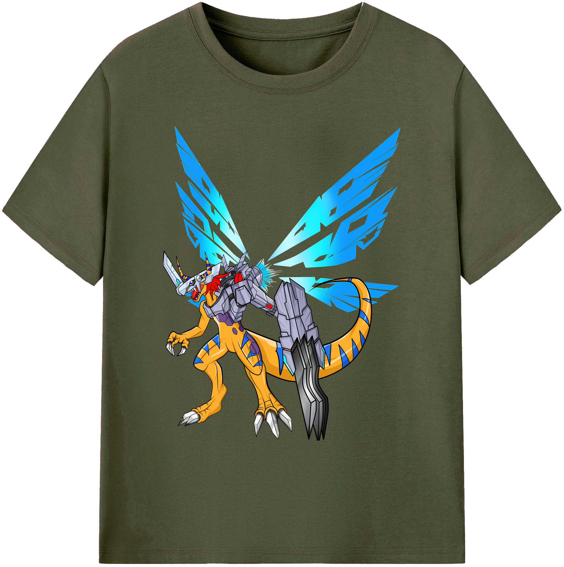（画像用） Digimon デジタルモンスター/デジモン 綿100％ メンズ半袖Tシャツ｜肌触りやわらか＆通気性